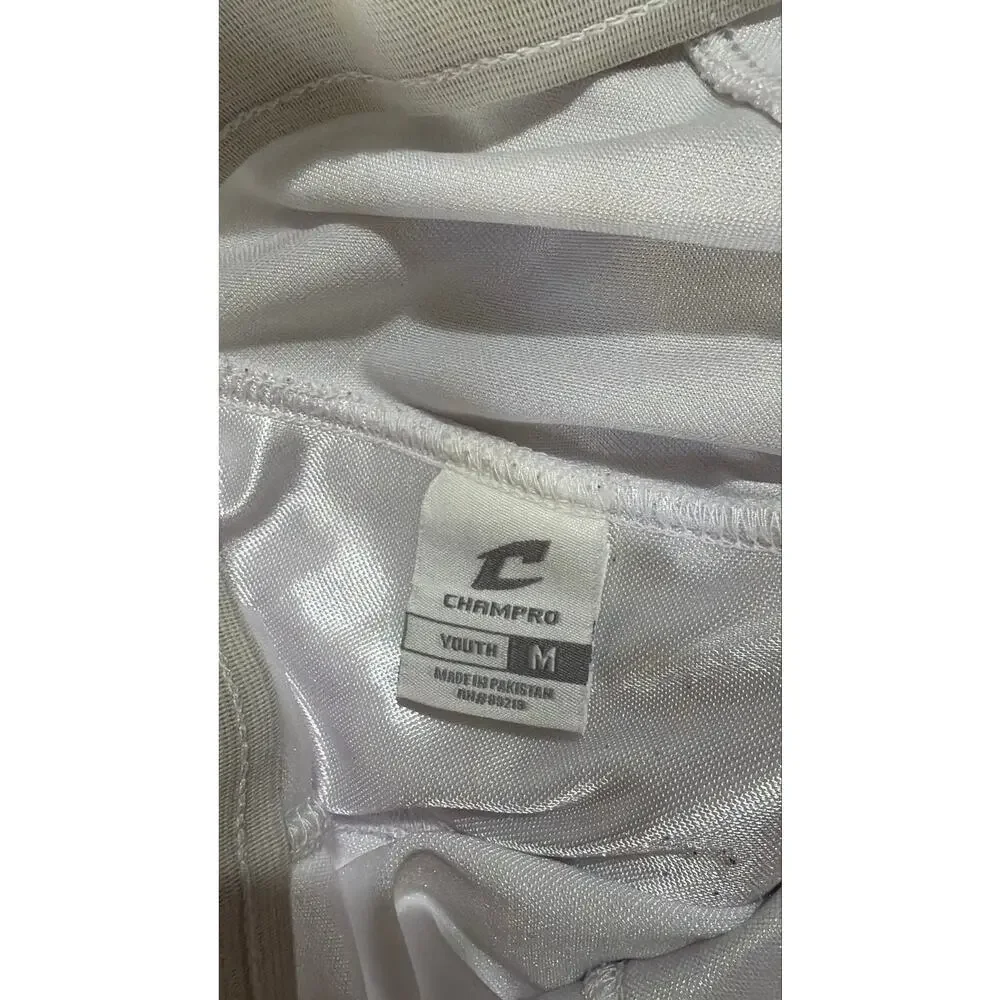 Champro Sports White Removeable Pads Football Practice Pants Youth Medium 10/12